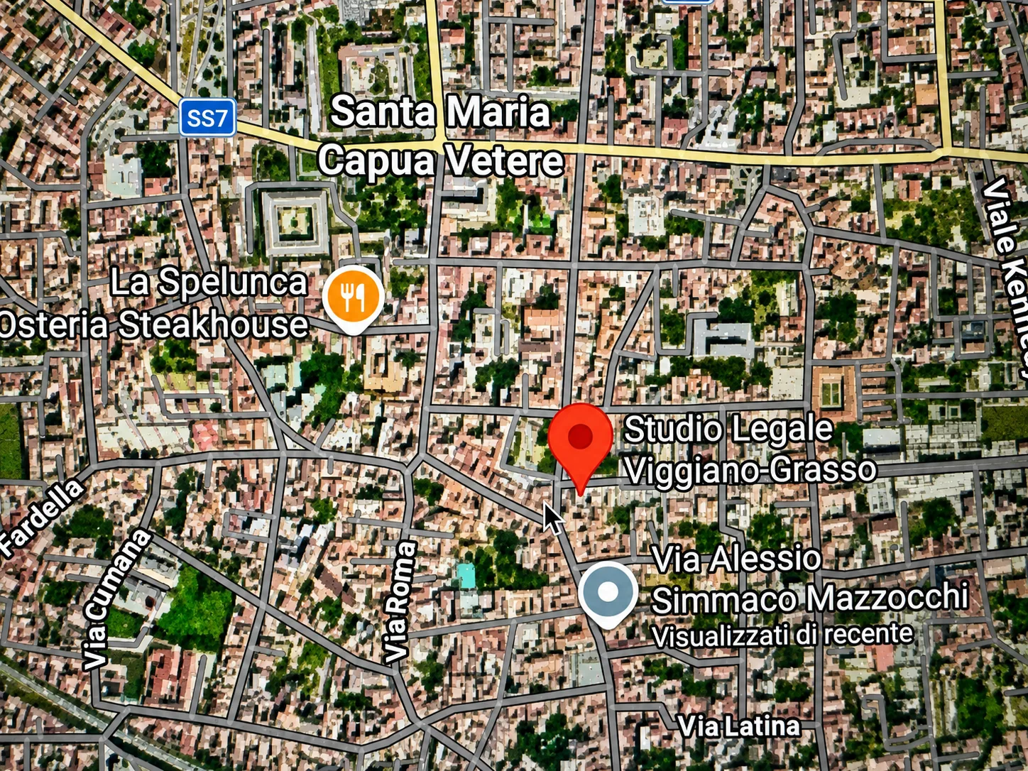 Mappa per raggiungere lo Studio Legale Viggiano-Grasso a Santa Maria Capua Vetere